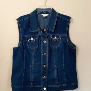 Christopher and Banks Denim Vest